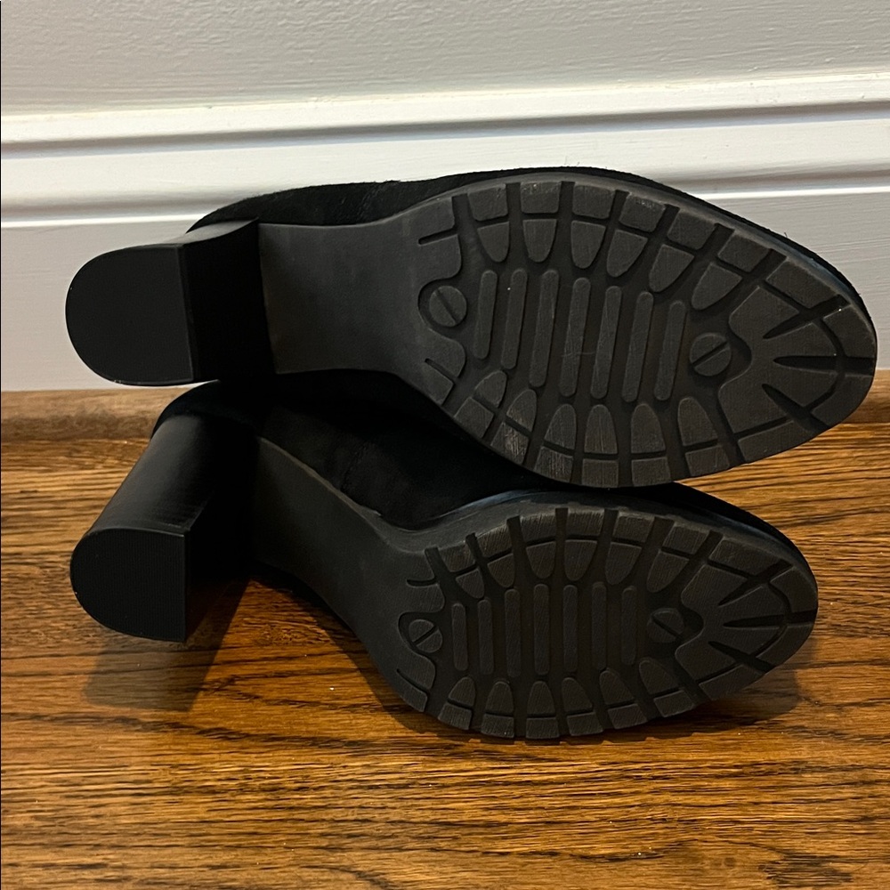 Black Women's Suede Ankle Boots - Picture 6 of 6